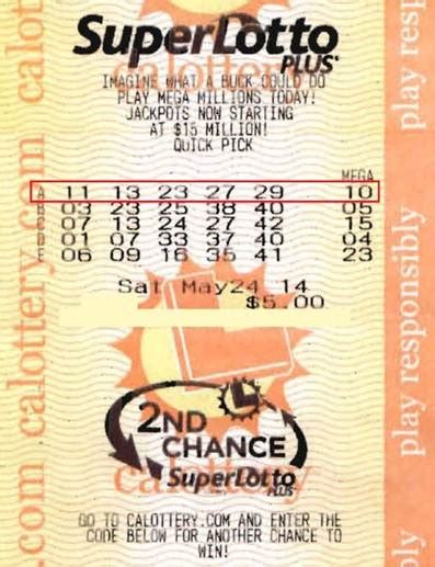 superlotto winning numbers 2nd chance.